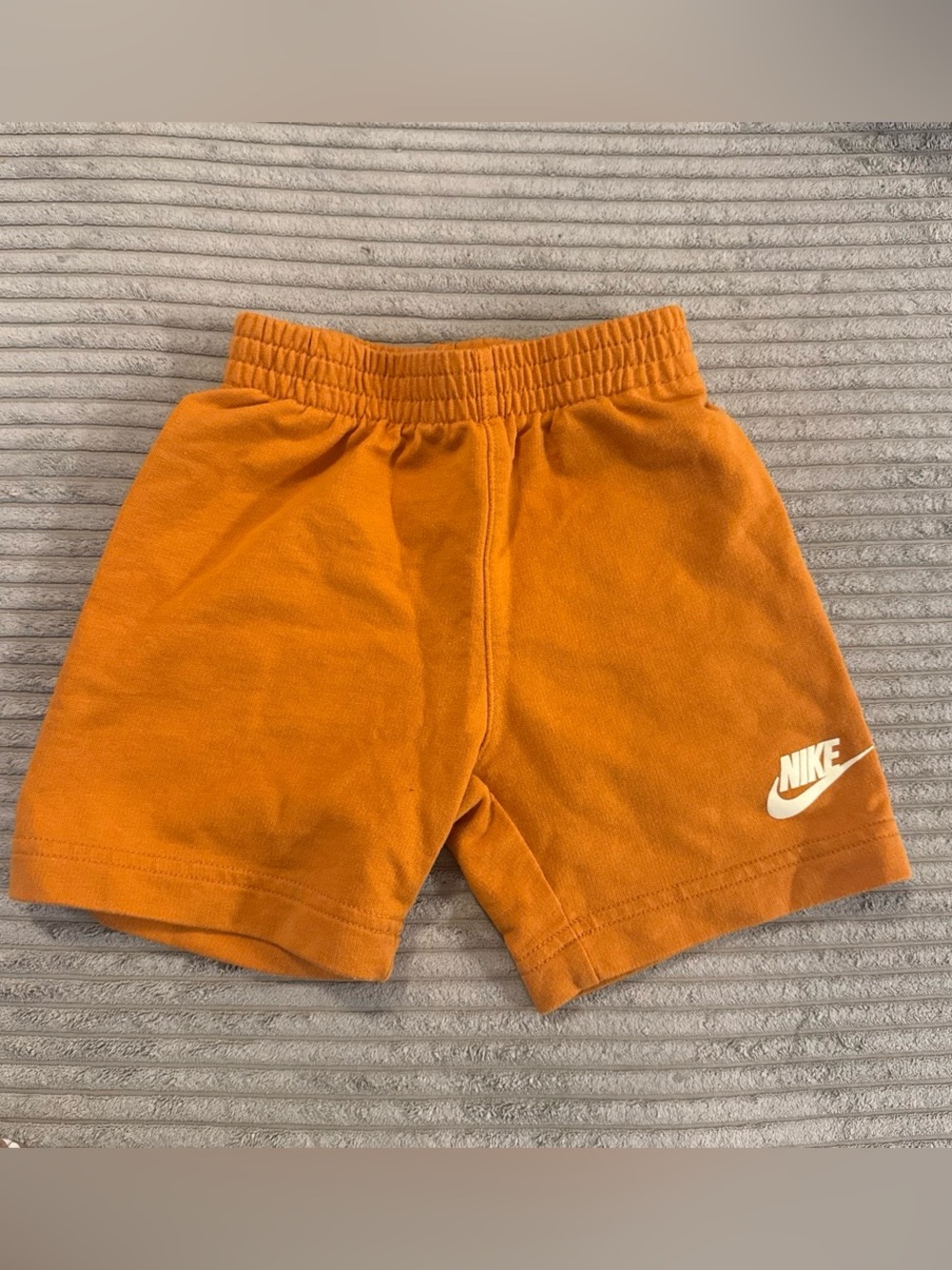 Nike Orange Kids Cotton Logo Shorts